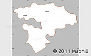 Gray Simple Map of Pruszkow, cropped outside