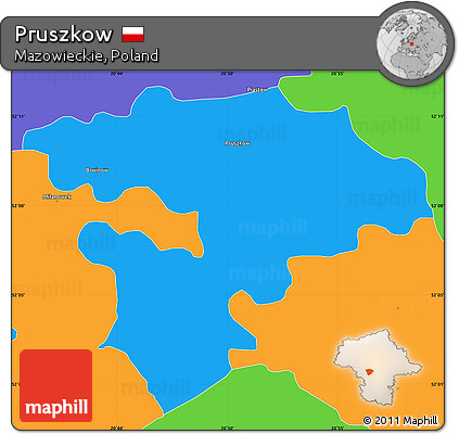Political Simple Map of Pruszkow
