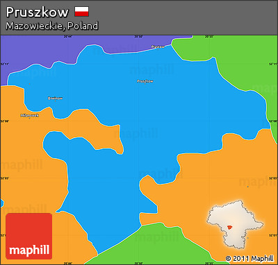 Political Simple Map of Pruszkow