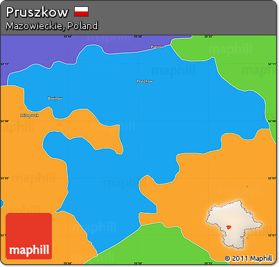 Political Simple Map of Pruszkow