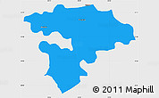 Political Simple Map of Pruszkow, single color outside