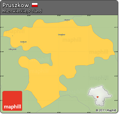 Savanna Style Simple Map of Pruszkow
