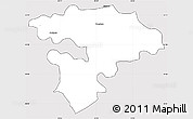 Silver Style Simple Map of Pruszkow, cropped outside