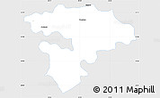 Silver Style Simple Map of Pruszkow, single color outside