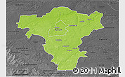 Physical 3D Map of Radom I, darken, desaturated