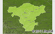 Physical 3D Map of Radom I, darken