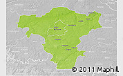 Physical 3D Map of Radom I, lighten, desaturated