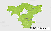 Physical 3D Map of Radom I, single color outside