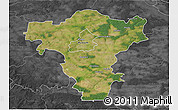 Satellite 3D Map of Radom I, darken, desaturated