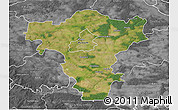 Satellite 3D Map of Radom I, desaturated