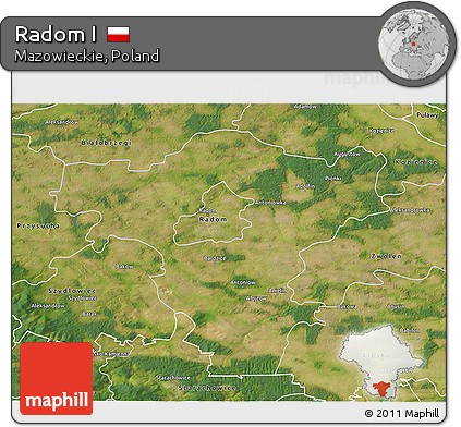 Satellite 3D Map of Radom I