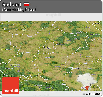 Satellite 3D Map of Radom I