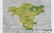 Satellite 3D Map of Radom I, lighten, desaturated