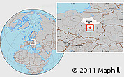 Gray Location Map of Radom I, highlighted parent region