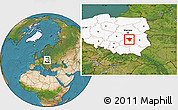 Satellite Location Map of Radom I, highlighted country