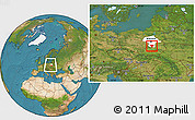 Satellite Location Map of Radom I, highlighted parent region, within the entire country