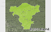 Physical Map of Radom I, darken, semi-desaturated