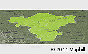 Physical Panoramic Map of Radom I, darken, semi-desaturated