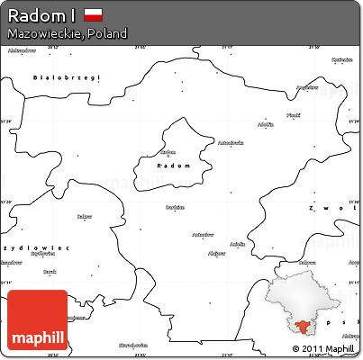 Blank Simple Map of Radom I