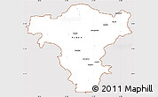 Classic Style Simple Map of Radom I, cropped outside