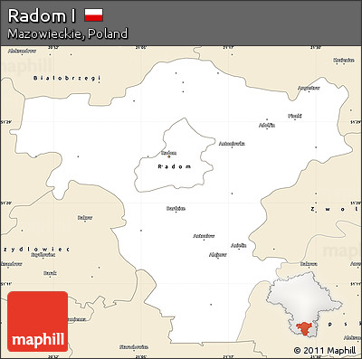Classic Style Simple Map of Radom I