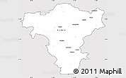Silver Style Simple Map of Radom I, cropped outside