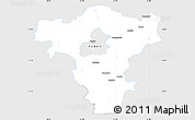 Silver Style Simple Map of Radom I, single color outside