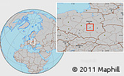 Gray Location Map of Radom