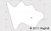 Silver Style Simple Map of Siedlce, cropped outside
