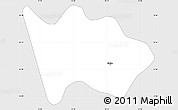Silver Style Simple Map of Siedlce