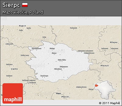 Classic Style 3D Map of Sierpc