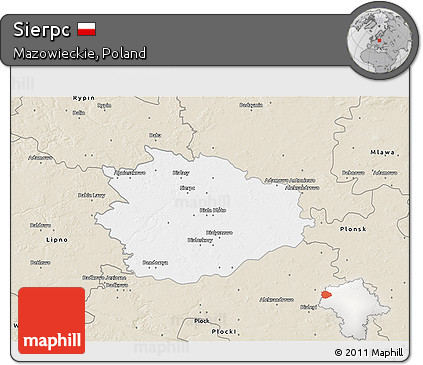 Classic Style 3D Map of Sierpc