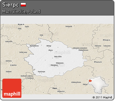 Classic Style 3D Map of Sierpc