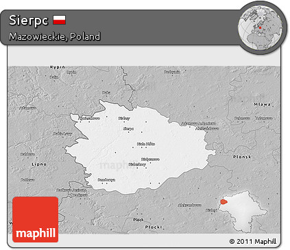 Gray 3D Map of Sierpc