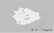 Gray 3D Map of Sierpc, single color outside