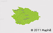 Physical 3D Map of Sierpc, cropped outside