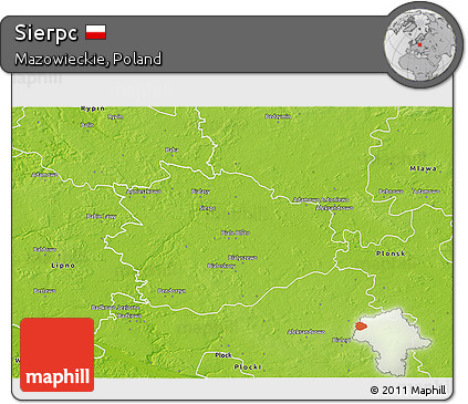 Physical 3D Map of Sierpc