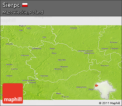 Physical 3D Map of Sierpc