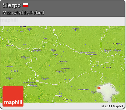Physical 3D Map of Sierpc