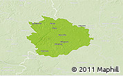Physical 3D Map of Sierpc, lighten