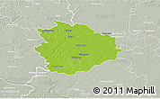 Physical 3D Map of Sierpc, lighten, semi-desaturated