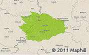 Physical 3D Map of Sierpc, shaded relief outside