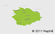 Physical 3D Map of Sierpc, single color outside