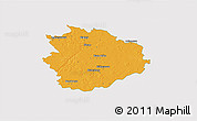 Political 3D Map of Sierpc, single color outside