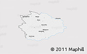 Silver Style 3D Map of Sierpc, single color outside