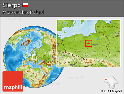 Physical Location Map of Sierpc