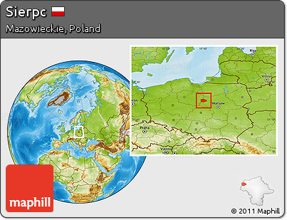 Physical Location Map of Sierpc