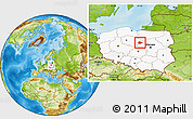 Physical Location Map of Sierpc, highlighted country