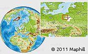Physical Location Map of Sierpc, highlighted parent region, within the entire country