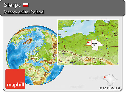 Physical Location Map of Sierpc, highlighted parent region